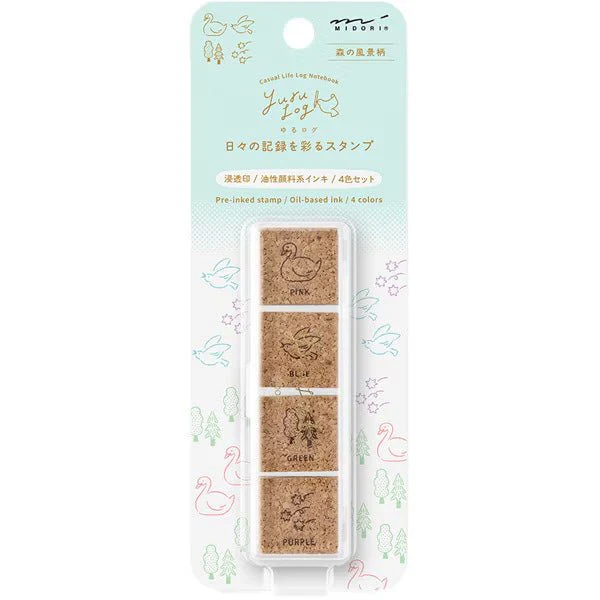 Yuru Log Pre-Inked Cork Stamp / MIDORI - Image 17