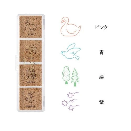 Yuru Log Pre-Inked Cork Stamp / MIDORI - Image 18